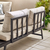 Riviera Grey Metal Modular 4 Seat Corner Garden Sofa Day Bed - Riviera-Chaise-Modular-Sofa-Grey-5.jpg