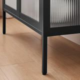 Jia Black Metal and Glass 2 Door Display Cabinet - Jia-metal-cabint-4.jpg