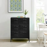Teksi Black Metal 6 Drawer Locker Cabinet Sideboard  - Teski 6-Door-Metal-Sideboard-Black-2.jpg