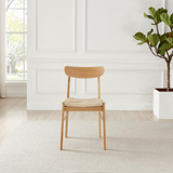 2x Bonnie Oak and Veneer Wooden Rope Dining Chairs - Bonnie-Oak-Wood-cream-Din-Chair-4.jpg