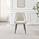 2x Beaumont Cream Fabric Dining Chairs - Beaumont-Dining-chairs-Cream-Fabric-Black-legs-5.jpg
