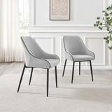 Beaumont 2x Grey Fabric Black Leg Dining Chair - Beaumont-Dining-chairs-Grey-Fabric-Black-legs-2.jpg