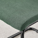 2x Lorenzo Green Fabric Dining Chairs Black Legs - Lorenzo-Dining-Chair-Green-Fabric-Black-Leg-6.jpg