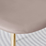 Novara 100cm Round Black Leg Dining Table & 2 Corona Gold Chairs - Corona-cappuccino-gold-dining-chair-6.jpg