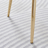 Novara 100cm Round Black Leg Dining Table & 2 Corona Gold Chairs - Corona-white-gold-dining-chair-7.jpg