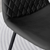 Novara 100cm Round Black Leg Dining Table & 2 Corona Black Leg Chairs - Corona-Black-Velvet-Din-Chair-Black-Leg-6.jpg