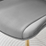 Novara 100cm Round Black Leg Dining Table & 2 Pesaro Gold Leg Chairs - Pesaro-grey-gold-dining-chair-6.jpg