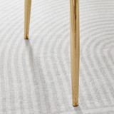 Novara 100cm Round Black Leg Dining Table & 2 Pesaro Gold Leg Chairs - Pesaro-grey-gold-dining-chair-7.jpg