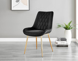 Novara 100cm Round Black Leg Dining Table & 2 Pesaro Gold Leg Chairs - Pesaro-Gold-black-dining-chair (1).jpg