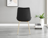 Novara 100cm Round Black Leg Dining Table & 2 Pesaro Gold Leg Chairs - Pesaro-Gold-black-dining-chair (4).jpg