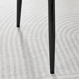 Novara 100cm Round Black Leg Dining Table & 2 Pesaro Black Leg Chairs - Pesaro-grey-black-dining-chair-7.jpg
