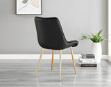 Novara 100cm Round Gold Leg Dining Table & 2 Pesaro Gold Leg Chairs - Pesaro-Gold-black-dining-chair (3).jpg