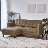 Jolene Brown Faux Leather 3 Seater Sofa - Jolene-Brown-Leather-Footstool-and-3-Seater-1.jpg