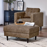 Jolene Brown Faux Leather Armchair - Jolene-Brown-Leather-Footstool-and-Arm-Chair-2.jpg