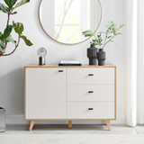 Bisset Off White & Wood Effect Medium Storage Sideboard - Bisset-Medium-Storage-Sideboard-2.jpg