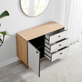 Bisset Off White & Wood Effect Medium Storage Sideboard - Bisset-Medium-Storage-Sideboard-3.jpg