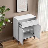 Svit Off White 2 Door and 1 Drawer Tall Sideboard - Svit-Grey-White-Small Sideboard-3.jpg