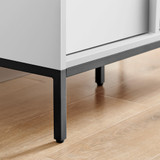 Svit Off White 2 Door and 1 Drawer Tall Sideboard - Svit-Grey-White-Small-Sideboard-5.jpg