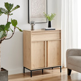 Svit Oak Effect 2 Door and 1 Drawer Tall Sideboard - Wood-Svit-Small-Sideboard-2.jpg Svit Oak Effect 2 Door and 1 Drawer Tall Sideboard - Wood-Svit-Small-Sideboard-2.jpg