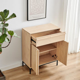Svit Oak Effect 2 Door and 1 Drawer Tall Sideboard - Wood-Svit-Small-Sideboard-3.jpg Svit Oak Effect 2 Door and 1 Drawer Tall Sideboard - Wood-Svit-Small-Sideboard-3.jpg