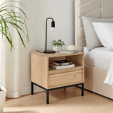 Svit 1 Drawer White Bedside Table - Wood-Svit-bedside-table-1-.jpg Svit 1 Drawer White Bedside Table - Wood-Svit-bedside-table-1-.jpg