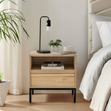 Svit 1 Drawer White Bedside Table - Wood-Svit-bedside-table-2-.jpg Svit 1 Drawer White Bedside Table - Wood-Svit-bedside-table-2-.jpg