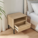 Svit 1 Drawer White Bedside Table - Wood-Svit-bedside-table-3-.jpg Svit 1 Drawer White Bedside Table - Wood-Svit-bedside-table-3-.jpg