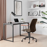 Apres Grey Faux Leather and Wood Swivel Office Chair - NEW-Apres-office-chair-2.jpg