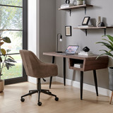 Booker Brown Faux Leather Swivel Office Chair - Booker-office-chair-brown-3.jpg