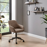 Booker Brown Faux Leather Swivel Office Chair - Booker-office-chair-brown-4.jpg
