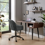 Booker Black Faux Leather Swivel Office Chair - Booker-office-chair-black-3.jpg