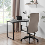 Centro Cappuccino Beige Velvet Swivel Office Chair - Centro-office-chair-3.jpg