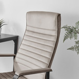 Centro Cappuccino Beige Velvet Swivel Office Chair - Centro-office-chair-4.jpg