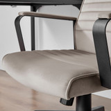 Centro Cappuccino Beige Velvet Swivel Office Chair - Centro-office-chair-5.jpg
