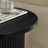 Penrose Round Black Wood Pedestal Side Table - Penrose-side-table-black-4.jpg