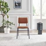 Penrose Oak Round Dining Table & 4 Tan Delta Chairs - Delta-Dining-Chair-Tan-Faux-Leather-Black-Legs-3.jpg