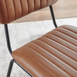 Penrose Oak Round Dining Table & 4 Tan Delta Chairs - Delta-Dining-Chair-Tan-Faux-Leather-Black-Legs-7.jpg