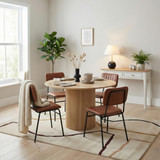 Penrose Oak Round Dining Table & 4 Tan Delta Chairs - PENR-OAK-TBL-4-DEL-TAN_AI1.jpg