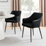 Penrose Black Round Dining Table & 4 Calla Faux Leather Chairs - Calla-Dining-Chair-Black-Leather-Black-legs-HERO.jpg