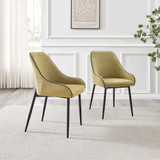 Penrose Black Round Dining Table & 4 Beaumont Chairs - Beaumont-Dining-chairs-Sage-Green-Fabric-Black-legs-2.jpg