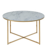 Alissa Marble Glass & Gold Leg Round Coffee Table - Alissa-Coffee-Table-Round-White-Marble-Top-4.jpg