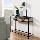 Newton Black Metal Open Shelf Console Table - Newton-Console-Table-Black-1.jpg