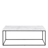 Baron Rectangular White Marble Effect Coffee Table - Baron-Coffee-Table-White-110cm-2.jpg