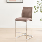 2x Lorenzo Cappuccino Beige Faux Leather Counter Stools - Lorenzo-Cappuccino-Bar-Chair-3.jpg