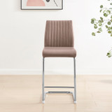 2x Lorenzo Cappuccino Beige Faux Leather Counter Stools - Lorenzo-Cappuccino-Bar-Chair-4.jpg