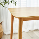 Lynton Rectangular Oak Effect Wood 6 Seater Dining Table - LYNTON-large-Oak-Effect-Solid-Wood-Dining-Table-corner-detail.jpg