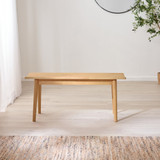 Lynton Oak Effect Solid Wood Small Dining Bench - LYNTON-Solid-Wood-Oak-Effect-small-Dining-Bench-straight-on.jpg