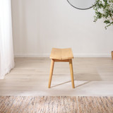 Lynton Oak Effect Solid Wood Small Dining Bench - LYNTON-Solid-Wood-Oak-Effect-small-Dining-Bench-end-on.psd.jpg