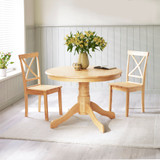 Bude Round Oak Effect Solid Wood 4 Seater Dining Table - BUDE-Oak-Effect-Wooden-Dining-Table.jpg