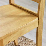 Padstow Oak Effect Wooden Extending Dining Table & 4 Millford Chairs - Milford-Solid-Wood-Oak-Effect-seat-x2-chair-edge.jpg
